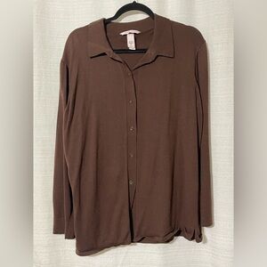 Victoria’s Secret Brown Knit Button-Front Top